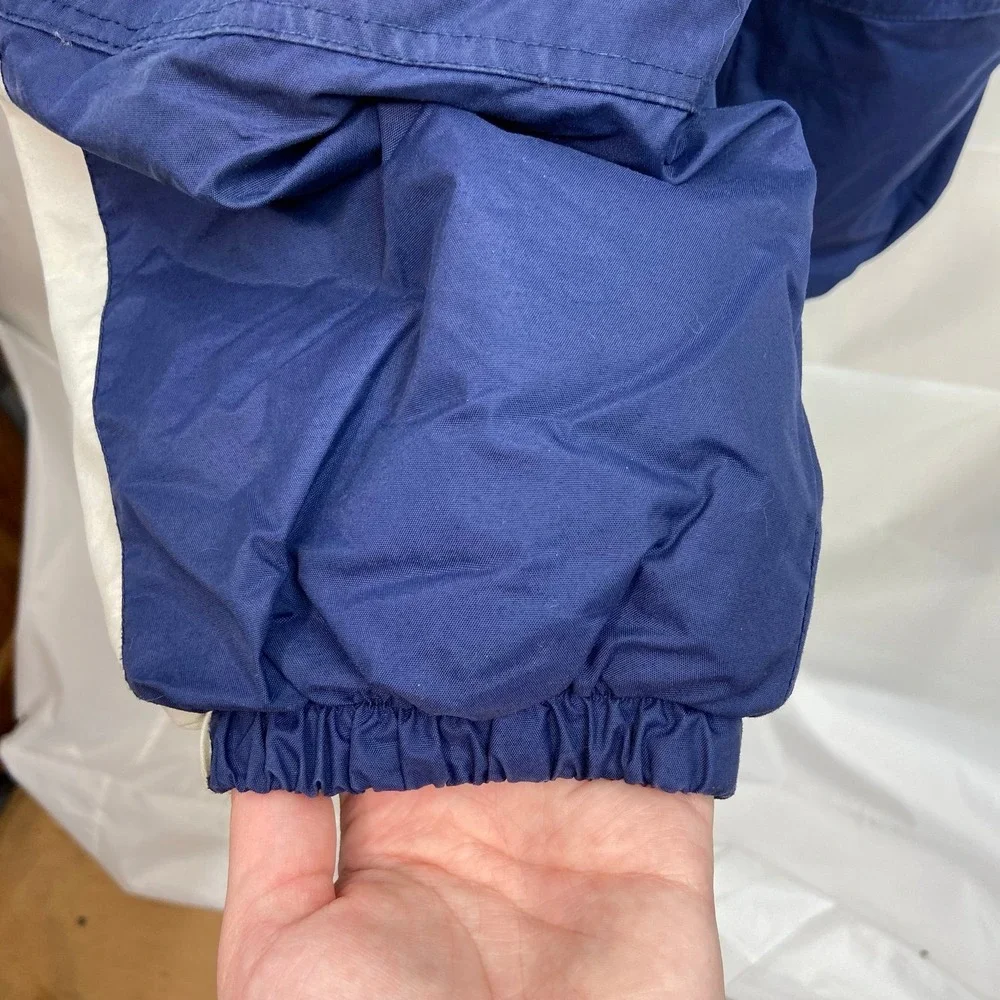 Kid's unisex blue adjustable zip waterproof insulated snowsuit pants winter gear